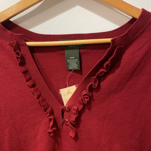 NWT Eddie Bauer wine red sweater. - Picture 2 of 3